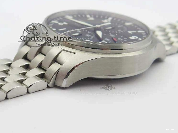 MIROTIME 1231 WaterResistant Pilot Chrono 2016 IW377710 ZF 1:1 Best Edition Black Dial On SS Bracelet A7750 V 7277